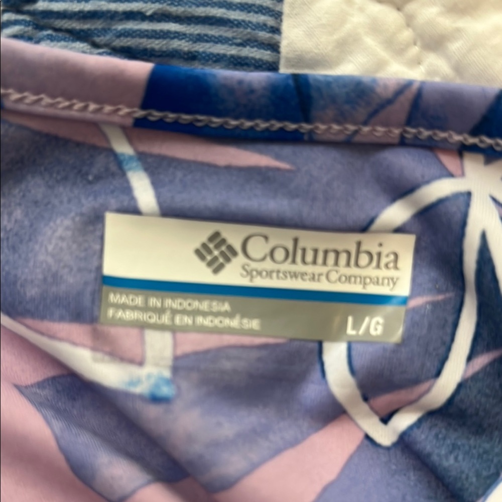 Columbia Cooler Floral Blue and Purple/pink Women's Dress - Picture 2 of 4